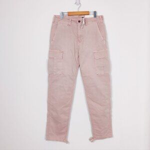 American Eagle Womens Slim Lived in Cargo Jeans Pink Size 32